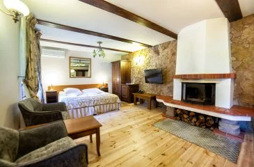 Standard-Lux-Zimmer mit Kamin
